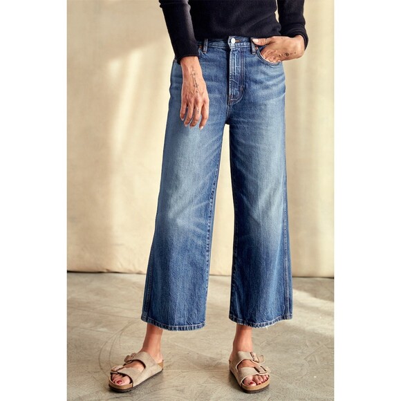 Outerknown Denim - Outerknown SEA Jeans Womens Size 31 The Brook Wide-Leg Cropped High Waisted